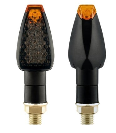 INDICATORS LED SMOKE LENS AMBER LIGHT (Pack of 2) M10 BOLT