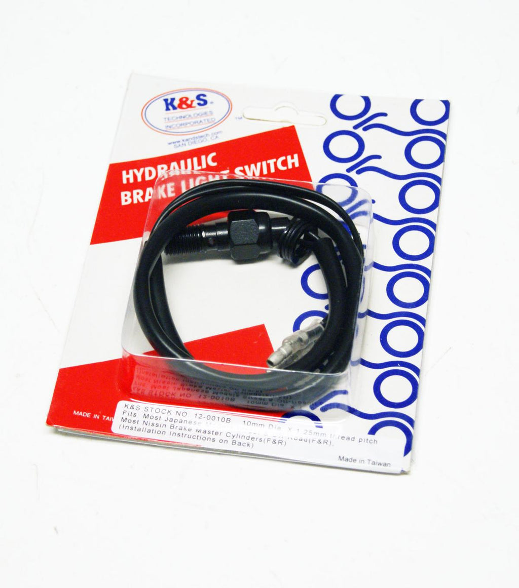 SWITCH BRAKE HYD. M10x1.25mm, K&S 12-0010B BLACK