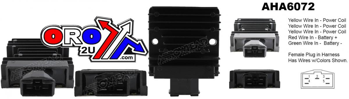 REGULATOR ARROWHEAD HONDA 250 300 600 750 CBR CB CBF FES NSS VT AHA6072 715446 31600-KVK-901