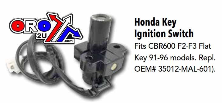 SWITCH IGNITION CBR600 91-96, 21-3816 HONDA 35012-MAL-601