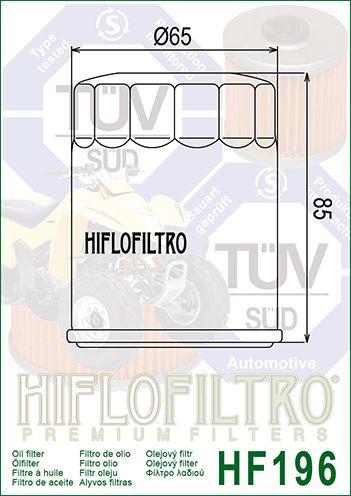 OIL FILTER HIFLO HF196, Polaris 2540006