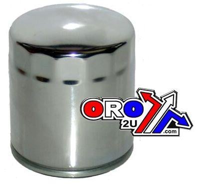 OIL FILTER HIFLO HF174C CHROME, Harley Davidson 63793-01K, ROAD
