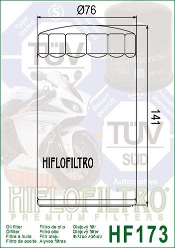 OIL FILTER HIFLO HF173C CHROME, Harley Davidson 63813-90