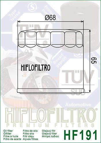 OIL FILTER HIFLO HF191 TRIUMPH, Triumph T1210200 ROAD, Peugeot 778117