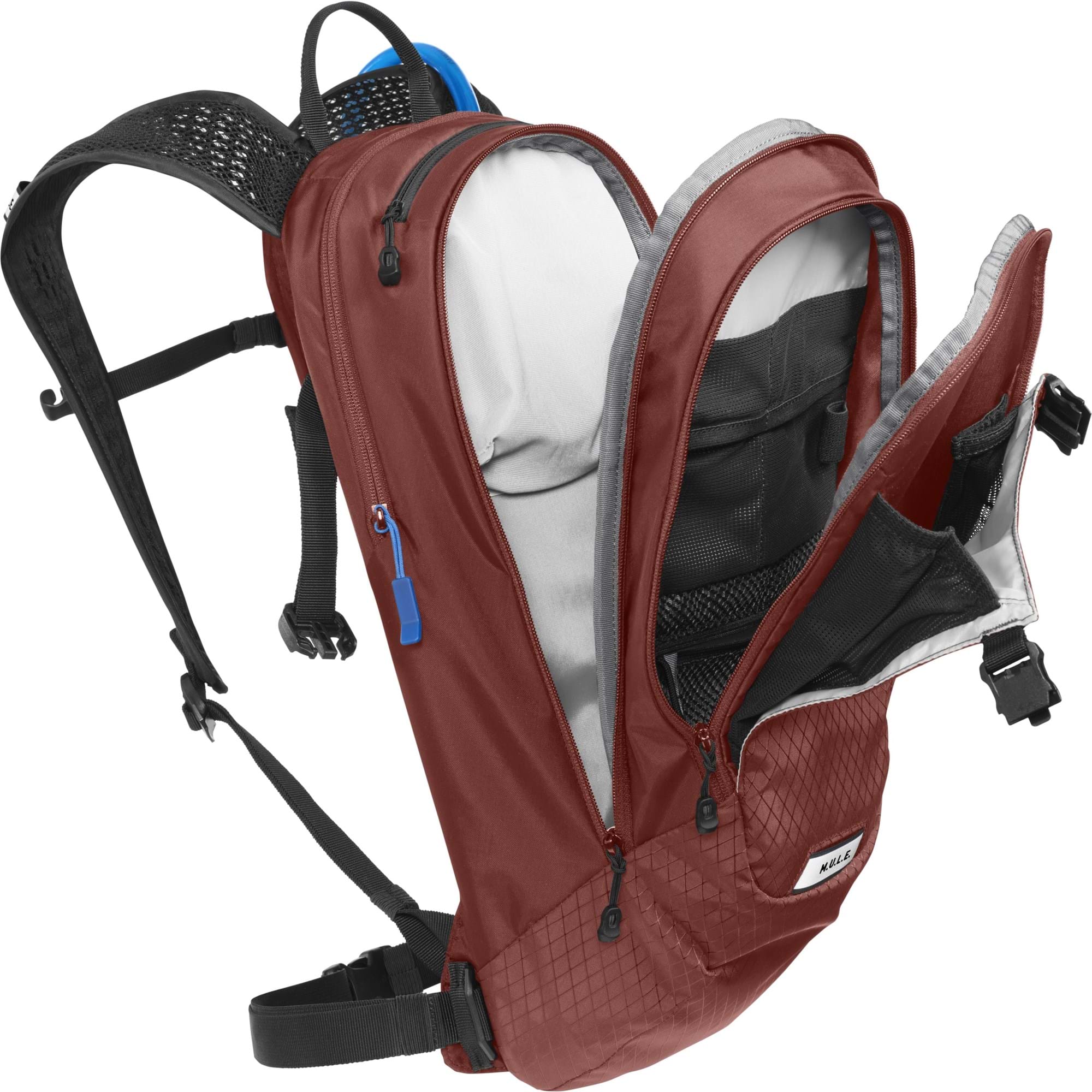 CAMELBAK M.U.L.E. HYDRATION PACK 12L WITH 3L RESERVOIR 2022: FIRED BRICK/BLACK CBMULE