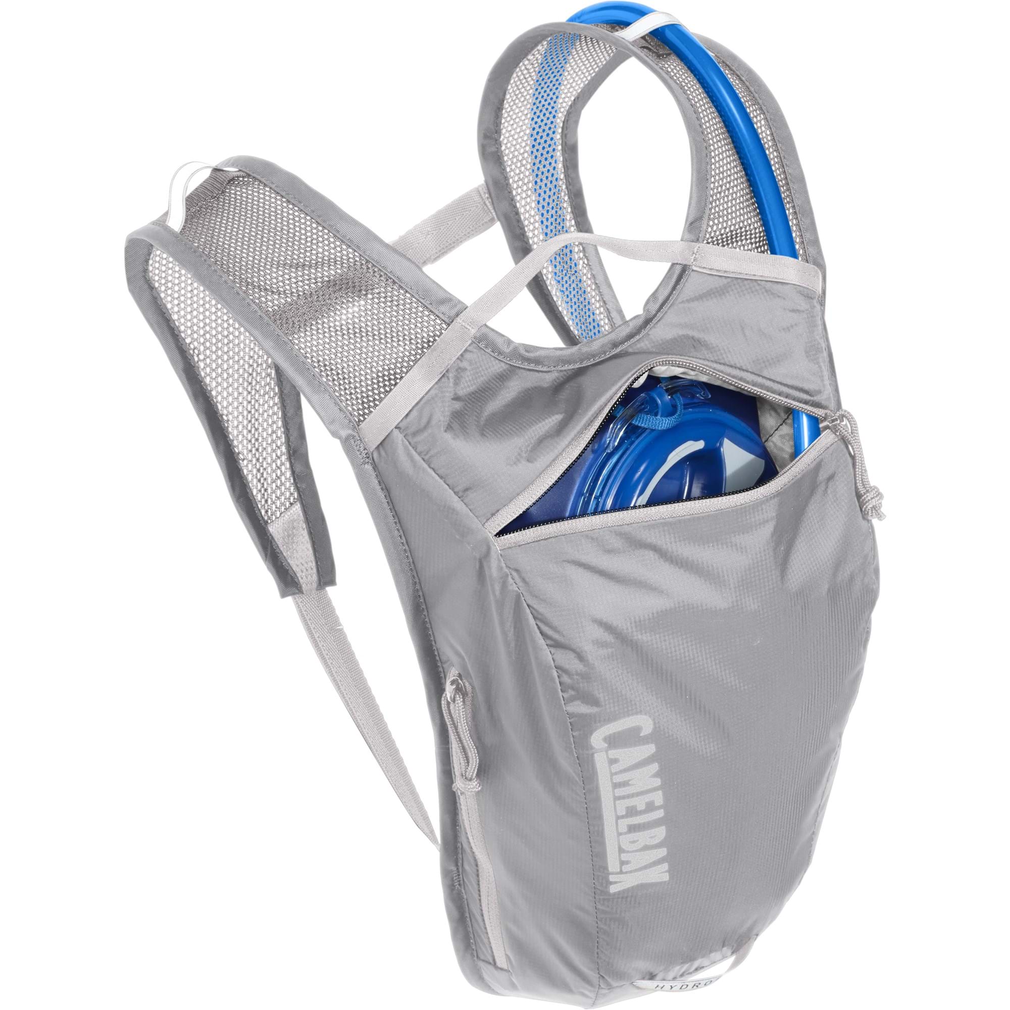 CAMELBAK WOMEN'S HYDROBAK LIGHT HYDRATION PACK 2.5L WITH 1.5L RESERVOIR 2021: GREY/SILVER CBHYDTLW50