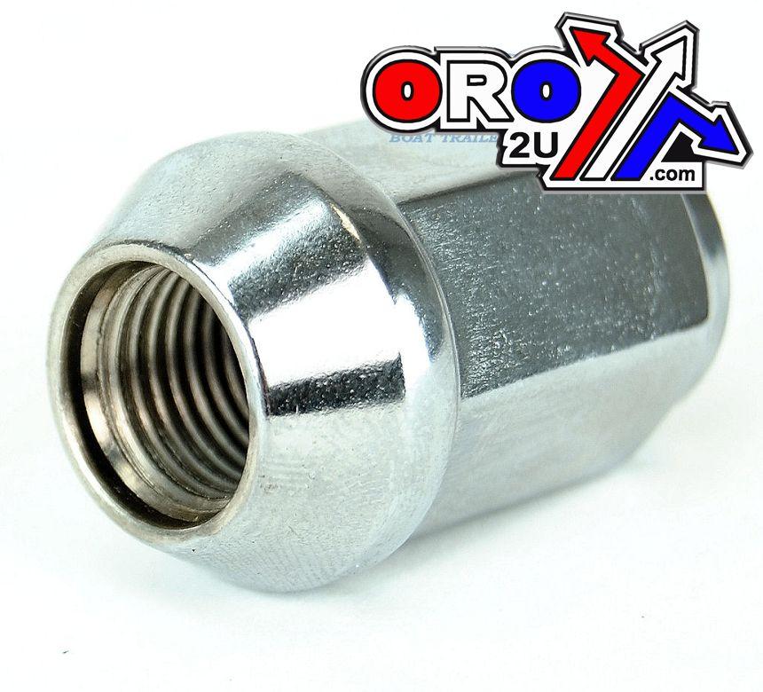 LUG NUT 1/2 20TPI BEV CHROME, LUG6 BEVELED