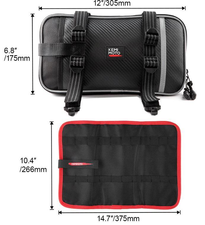 FRONT HEAVY DUTY FENDER TOOL BAG WITH ROLL MATERIAL 1680D OXFORD CLOTH