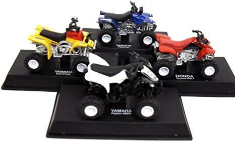 MODEL DIE CAST DIRT BIKE / ATV ASSORTMENT, 8 STYLES, 12 DIRT BIKES & 12 ATVS, SCALE 1:32, NEWRAY 06227 06227C