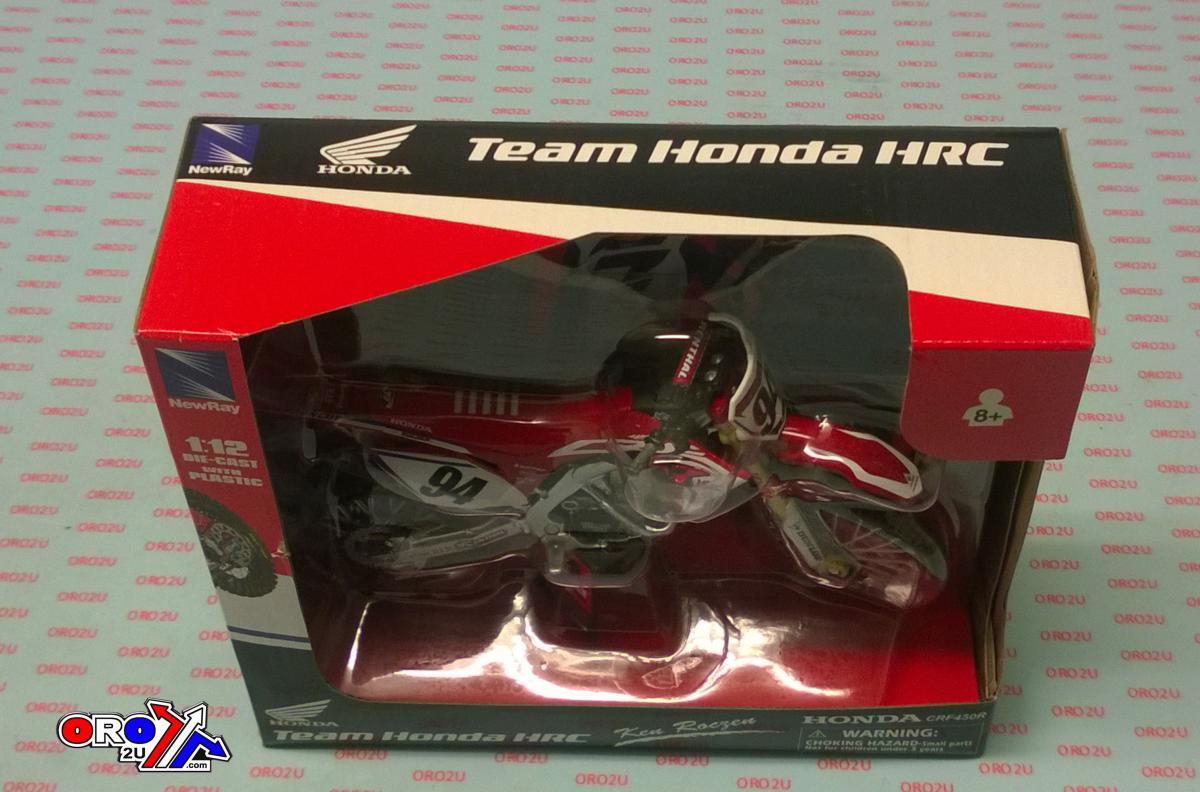 MODEL DIE CAST HONDA HRC TEAM, CRF 450 R KEN ROCZEN #94, SCALE 1:12, NEWRAY 58263