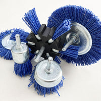 NYLON ABRASIVE FILAMENT BRUSH SET 5 PIECES 6mm SHANK - TOOLZONE KDPAB160