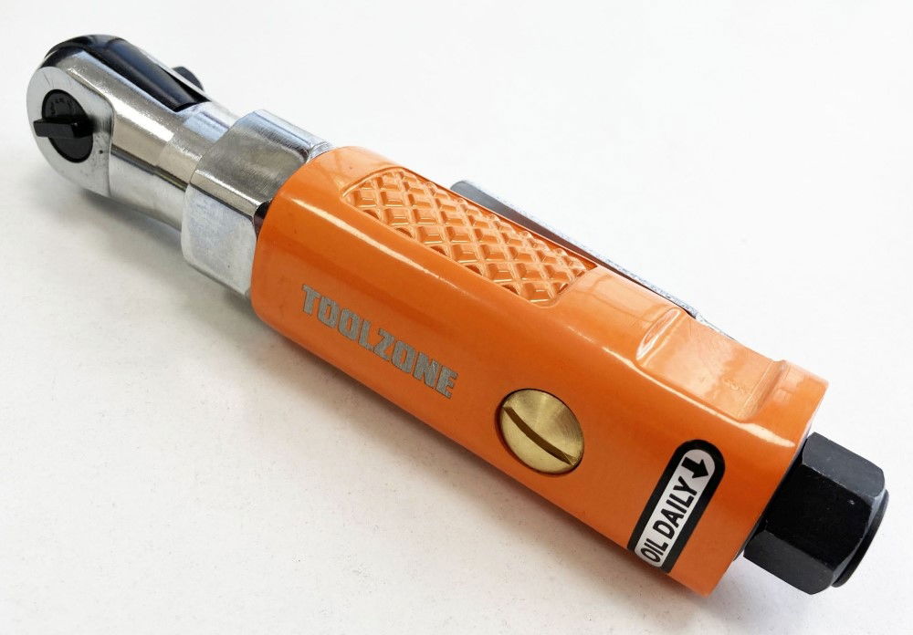 AIR RATCHET STUBBY 3/8 DRIVE ORANGE - TOOLZONE KDPAT002