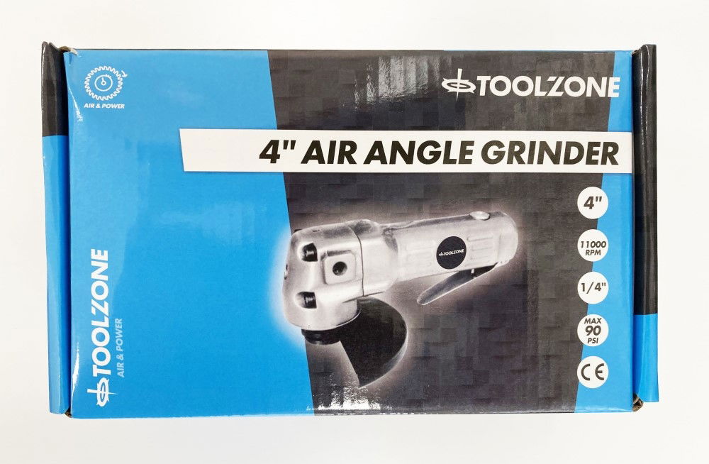AIR ANGLE GRINDER 4 FREE SPEED 11000 rpm AIR INLET 1/4 DISC SIZE 4 - TOOLZONE KDPAT079