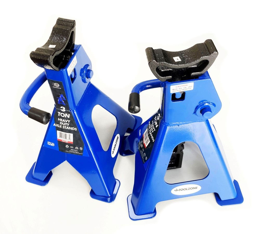 AXLE STANDS 3 TON 1 PAIR - TOOLZONE KDPAU159