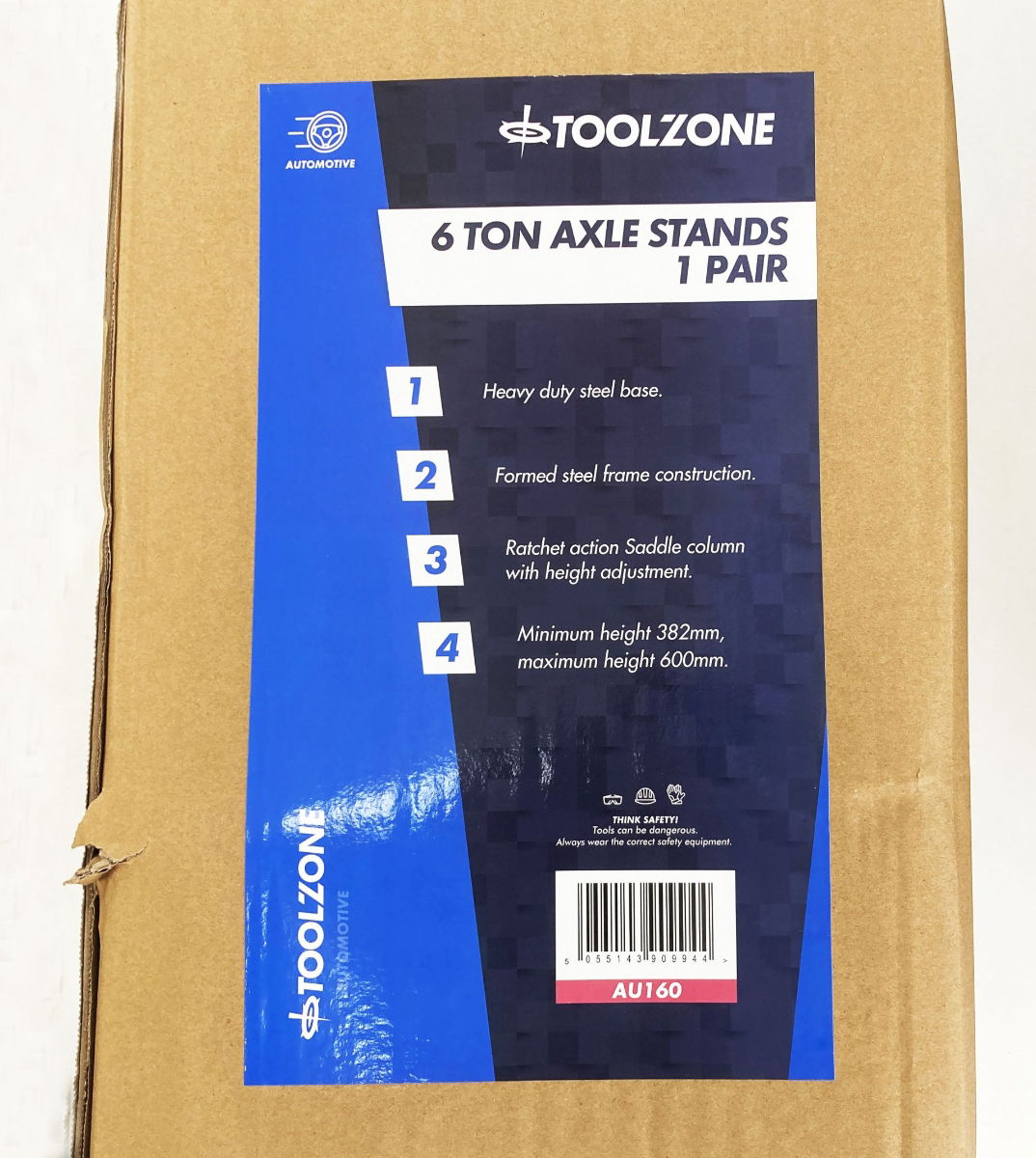 AXLE STANDS 6 TON 1 PAIR - TOOLZONE KDPAU160