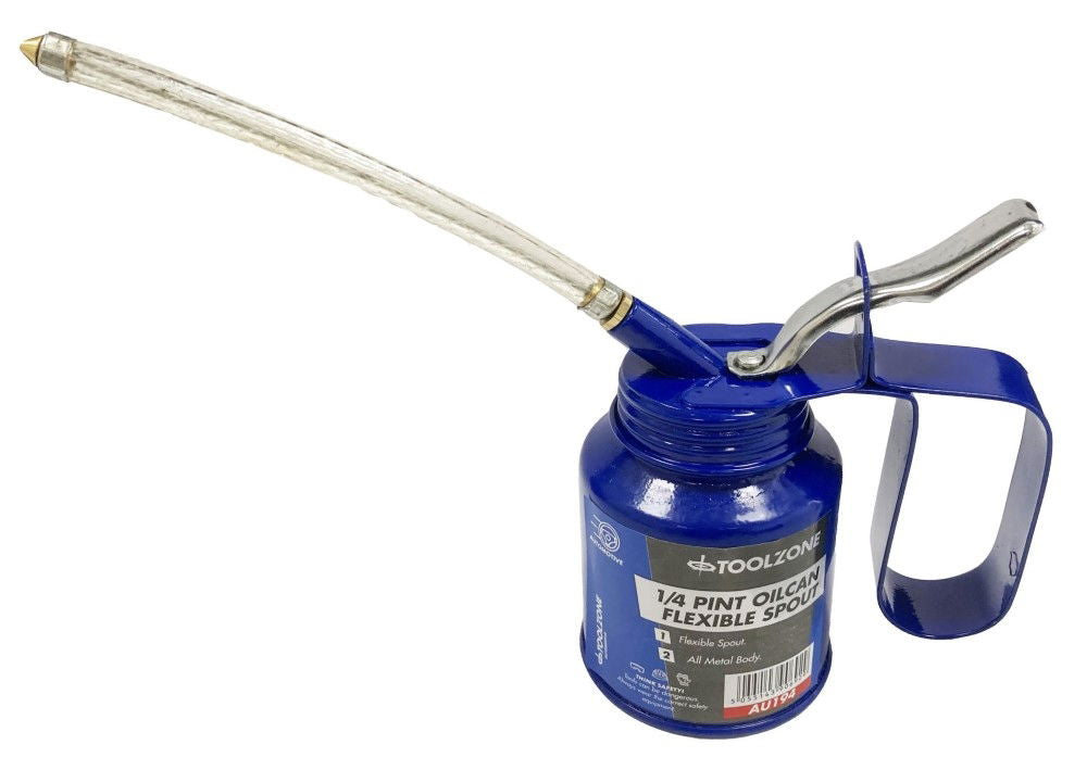OIL CAN 1/4 pint with flexible spout - TOOLZONE KDPAU194