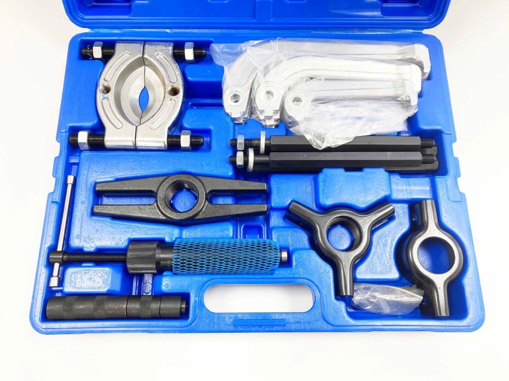HYDRAULIC GEAR PULLER SET 10ton 9 LEGS 100mm 150mm 200mm - TOOLZONE KDPAU274