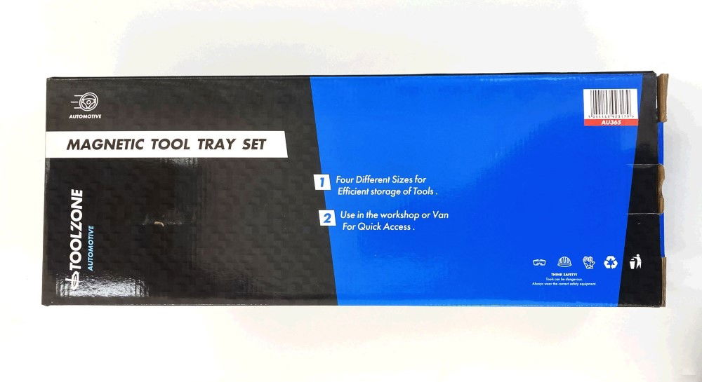 MAGNETIC TOOL TRAY SET 4pc 310x115mm 270x115mm 210x115mm 155x115mm - TOOLZONE KDPAU365