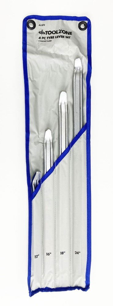 TYRE LEVER SET 4pc 12 16 18 24 WITH TETRON POUCH - TOOLZONE KDPAU373