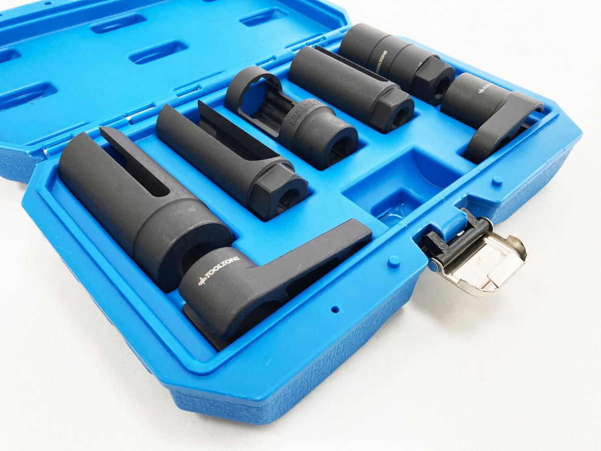 OXYGEN SENSOR AND OIL SENDER UNIT SOCKET SET 7pc - TOOLZONE KDPAU399