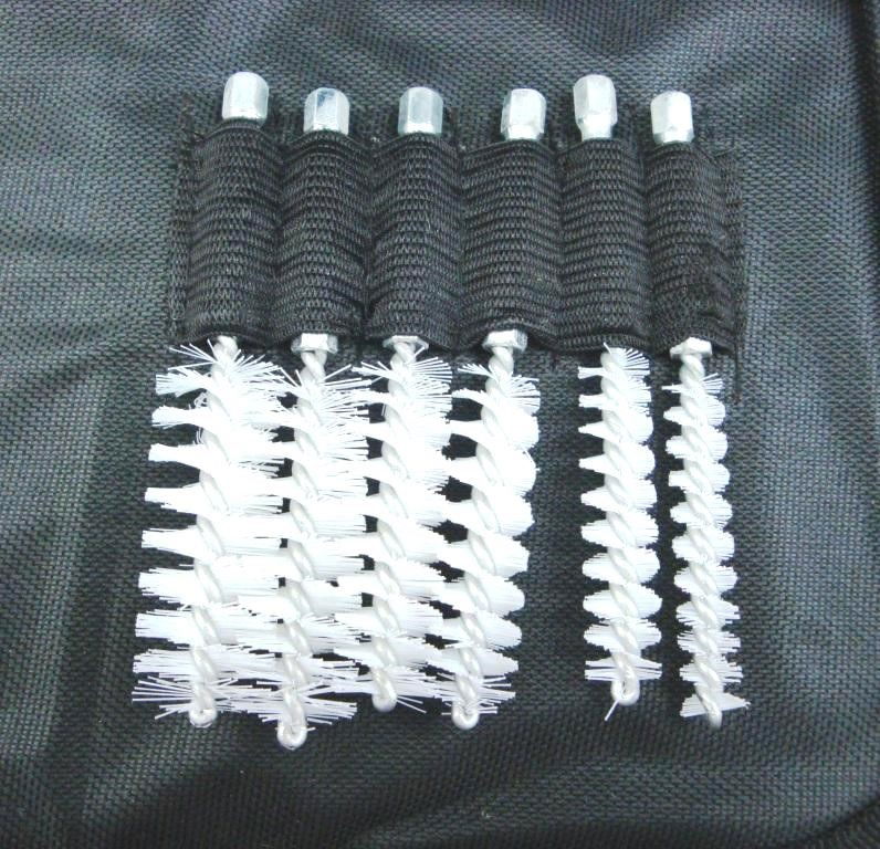 SPIRAL BRUSH SET 20PC DETAIL BRASS STAINLESS STEEL NYLON 150mm EXTENSION - TOOLZONE KDPBR053