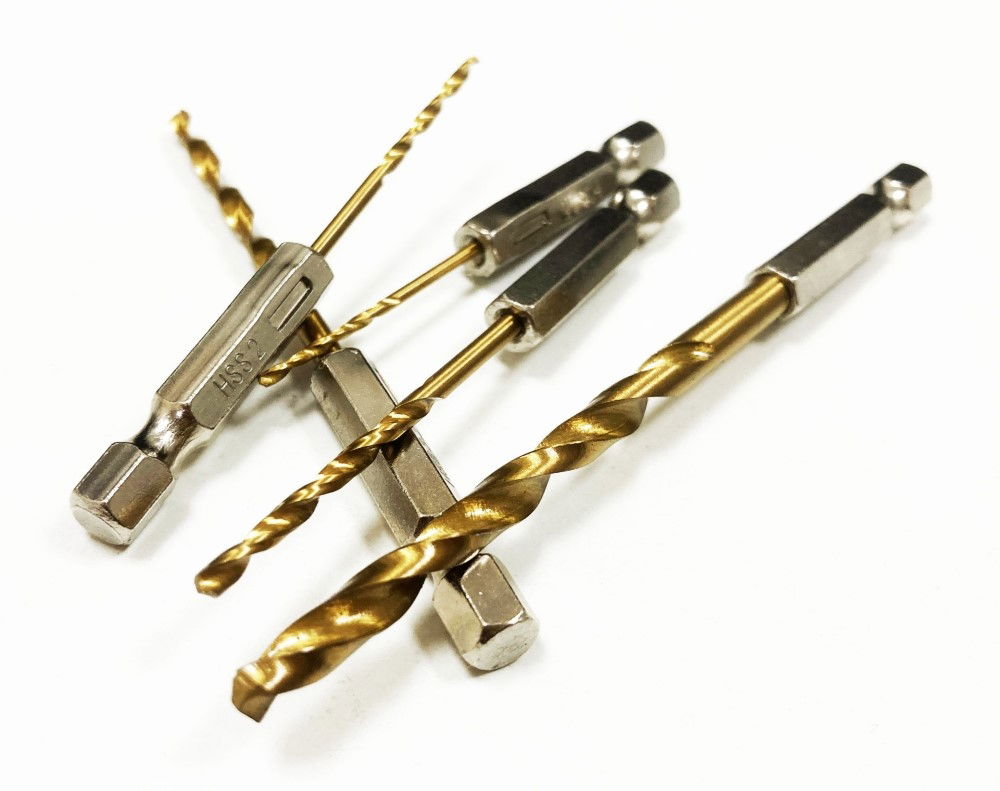 DRILL BIT SET TITANIUM COATED HEX SHANK 5PC 1.5-4.8mm - TOOLZONE KDPDR098