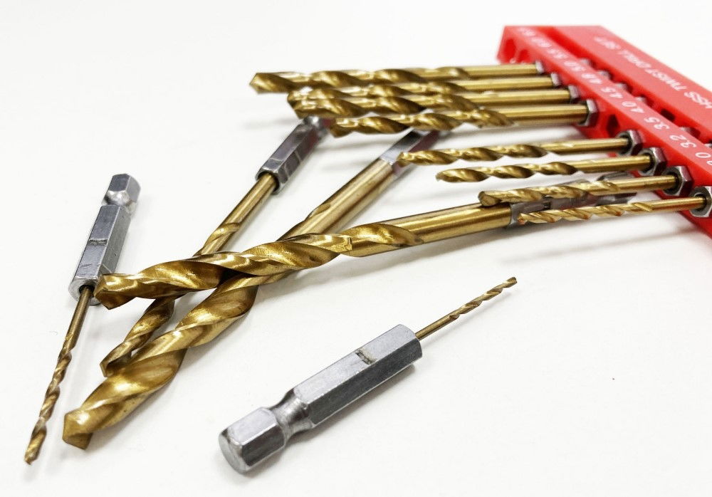 DRILL BIT SET TITANIUM COATED HEX SHANK 13PC 1.5-6.5mm - TOOLZONE KDPDR100