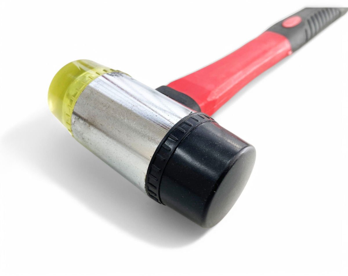 HAMMER RUBBER AND PLASTIC FACE 40mm FIBREGLASS HANDLE 330mm - TOOLZONE KDPHM127