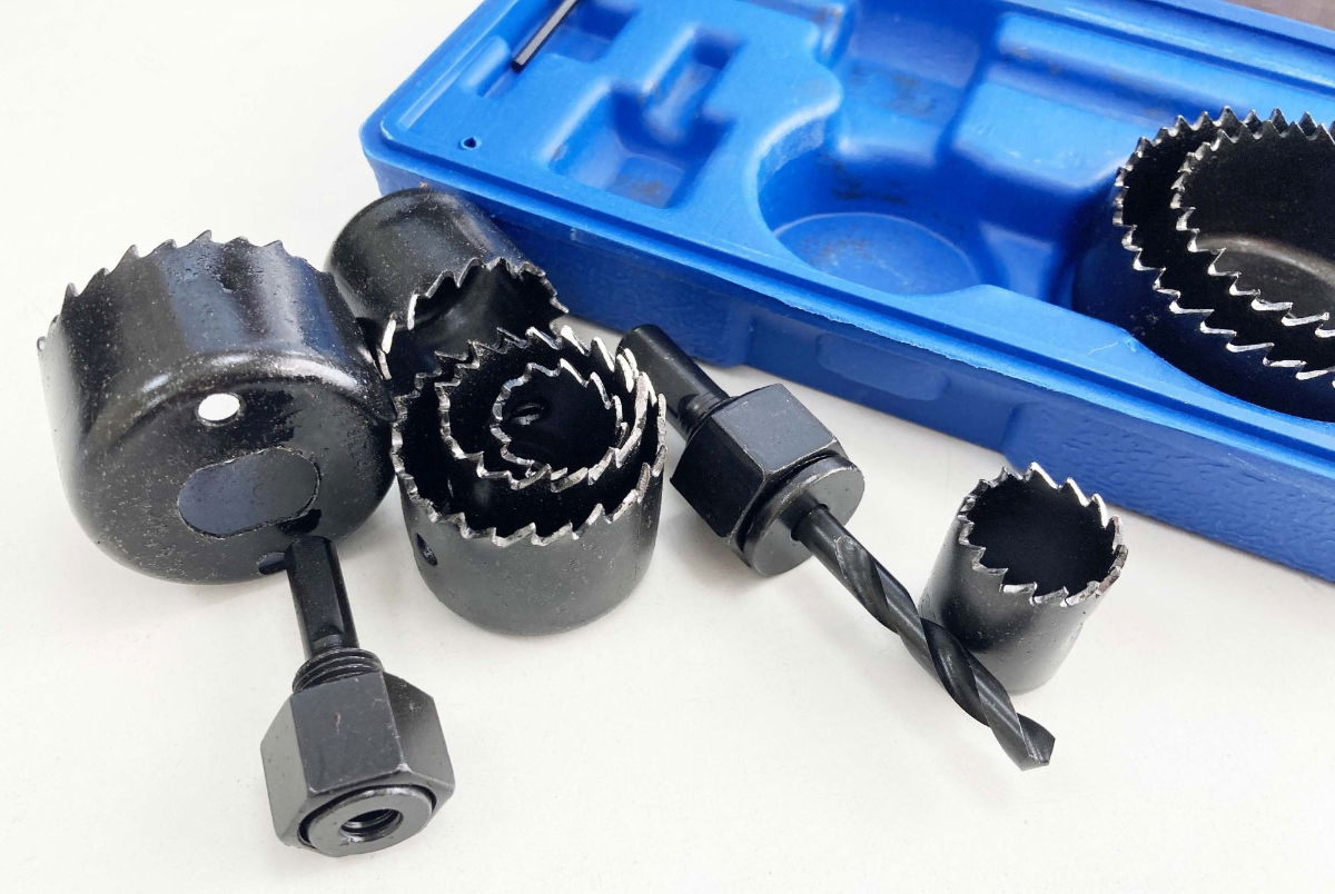 HOLE SAW SET 11pc CARBON STEEL SIZES 19-64mm - TOOLZONE KDPHS032
