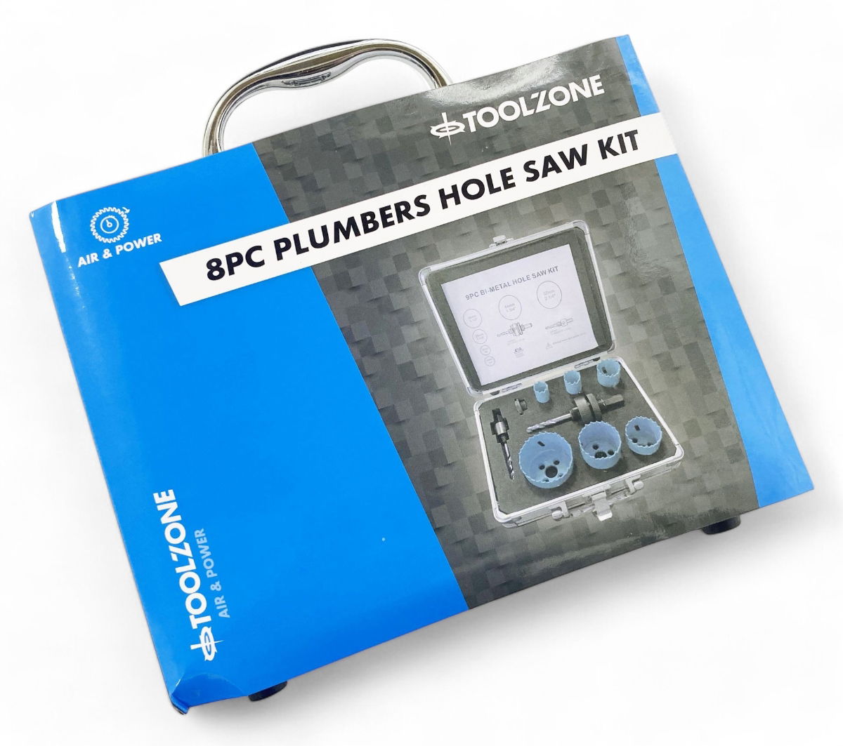 PLUMBERS HOLE SAW SET HSS BIMETAL 9pc SIZES 19-57mm - TOOLZONE KDPHS037