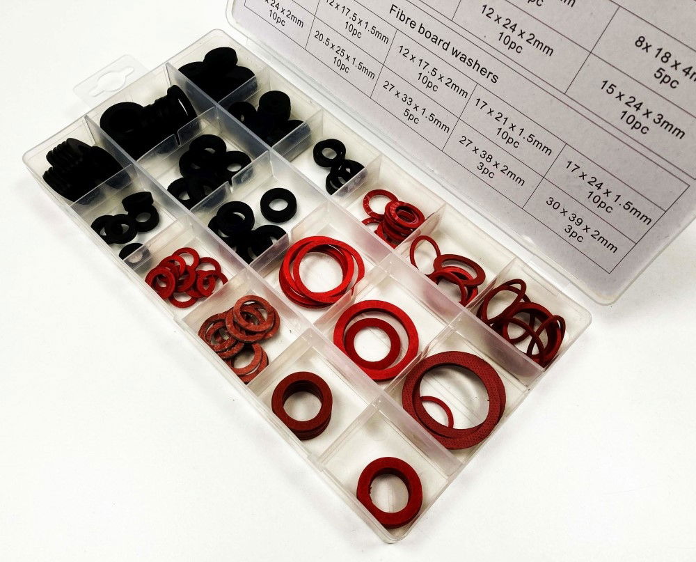 SEALING WASHER ASSORTMENT 141pc IN STORAGE BOX - TOOLZONE KDPHW181