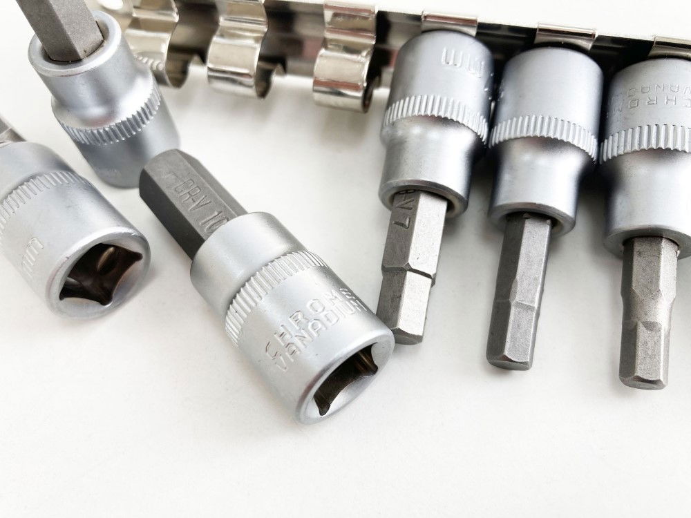 HEX BIT SOCKET SET METRIC 3/8 DRIVE 9pc CHROME VANADIUM - TOOLZONE KDPHX035