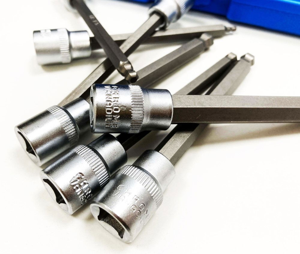 HEX BIT SET BALL END EXTRA LONG 7pc 110mm CHROME VANADIUM - TOOLZONE KDPHX056