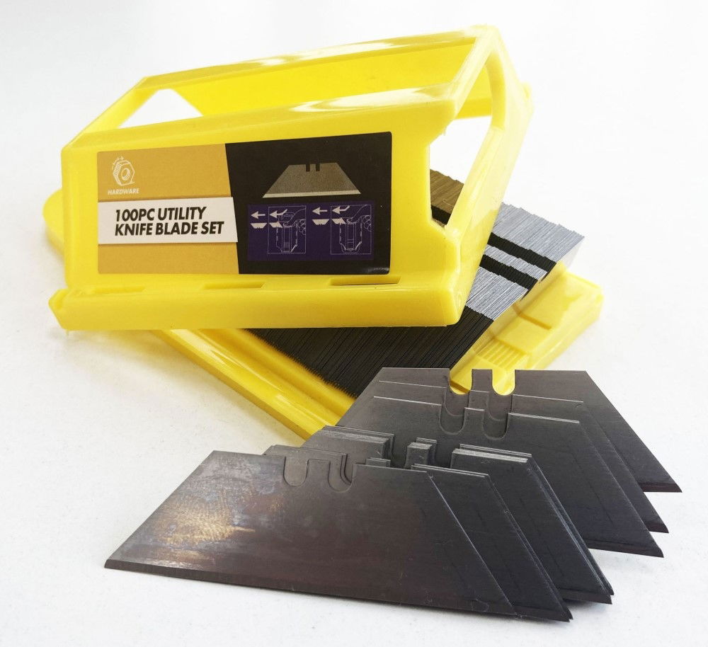 UTILITY KNIFE BLADES HEAVY DUTY 100pc IN DISPENSER - TOOLZONE KDPKN053