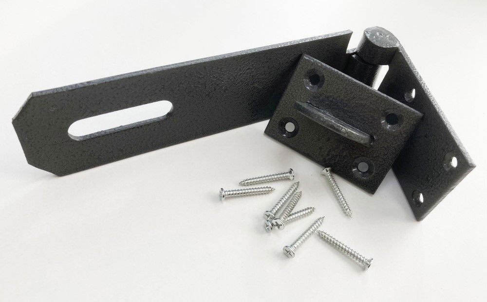 HASP AND STAPLE CAST IRON 7 x 2 WITH FIXINGS - TOOLZONE KDPLK086
