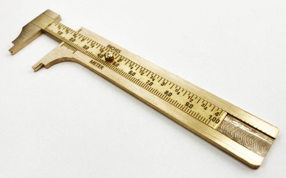 CALIPER VERNIER BRASS 100mm METRIC AND IMPERIAL - TOOLZONE KDPMS060