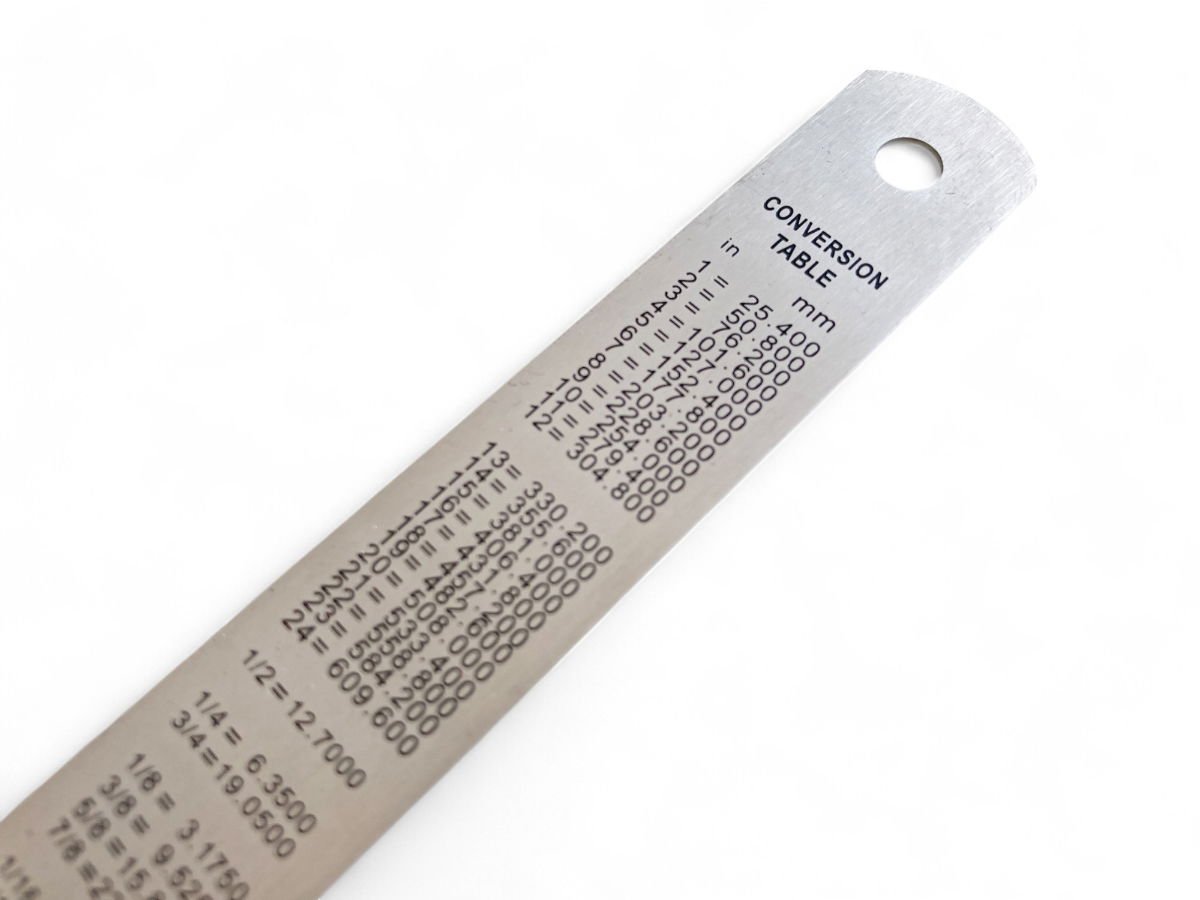 STAINLESS STEEL RULER 6 1mm THICKNESS METRIC AND IMPERIAL - TOOLZONE KDPMS099