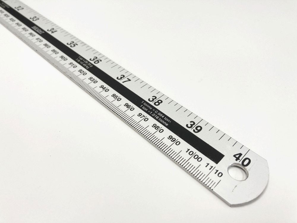 ALUMINIUM RULER 1m METRIC AND IMPERIAL ANODISED - TOOLZONE KDPMS110