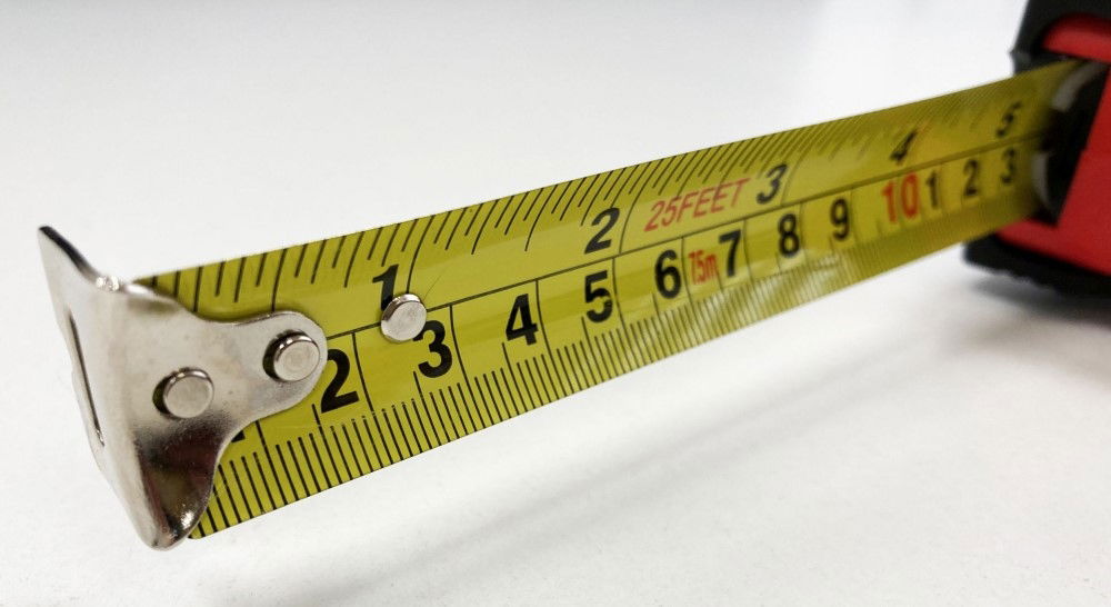 TAPE MEASURE 7.5m x 25mm RUBBER COATED METRIC AND IMPERIAL - TOOLZONE KDPMS124
