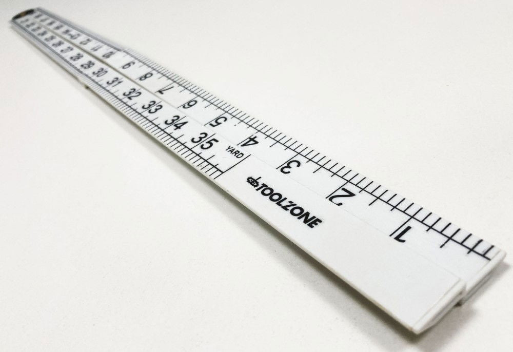 FOLDING PLASTIC RULE 1m METRIC AND IMPERIAL - TOOLZONE KDPMS165