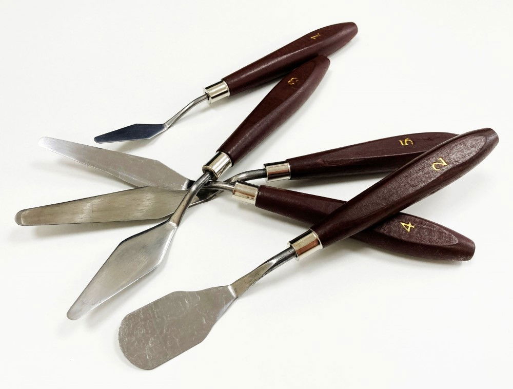 PAINTING KNIFE SET 5PC HIGH CARBON SPRING STEEL BLADES SIZES 1-5 - TOOLZONE KDPPK001