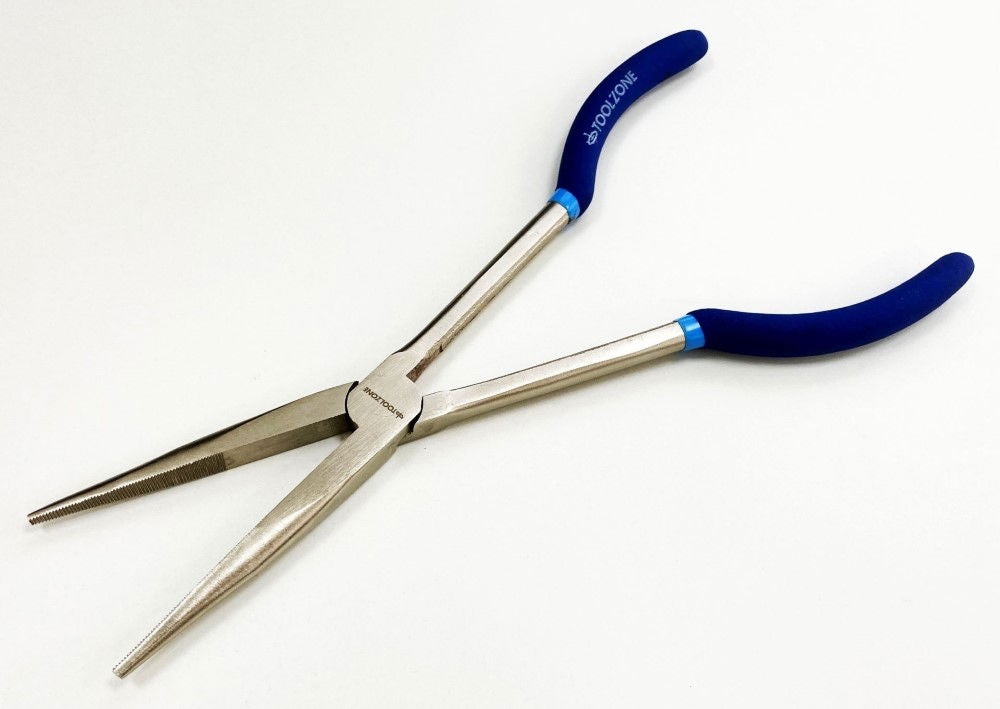 LONG NOSE PLIERS STRAIGHT 11 CRV SOFT GRIP HANDLES - TOOLZONE KDPPL132