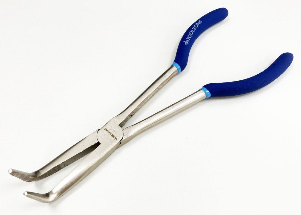 BENT NOSE PLIERS 90 DEGREE 11 CRV SOFT GRIP HANDLES - TOOLZONE KDPPL134