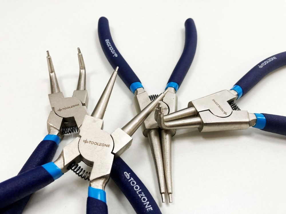 CIRCLIP PLIER SET 4PC 7 CRV 6150 DROP FORGED STEEL - TOOLZONE KDPPL138