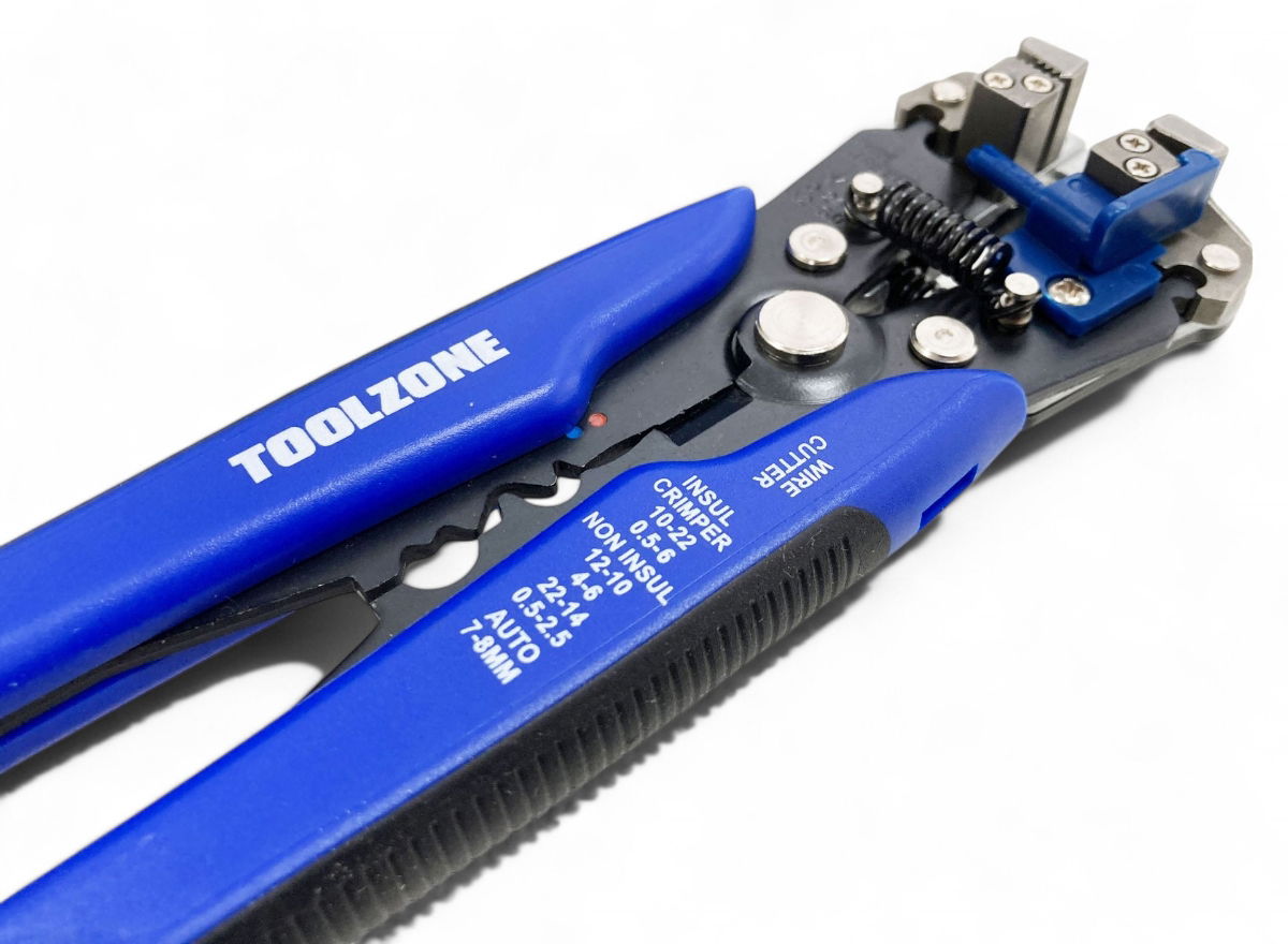 AUTO STRIPPER AND CRIMPER 10-24 awg 0.13-6.0mm² BLUE - TOOLZONE KDPPL256
