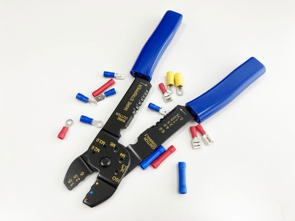 CRIMPING TOOL AND TERMINAL SET 101PC INSULATED TERMINALS 22-10 awg - TOOLZONE KDPPL262