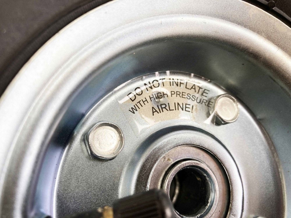 SACK TRUCK SPARE WHEEL SILVER CENTRE 250 x 76mm 16mm BORE - TOOLZONE KDPRM003