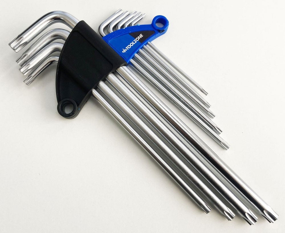 EXTRA-LONG TAMPERPROOF STAR KEY SET 9PC T10-T50 - TOOLZONE KDPSD076