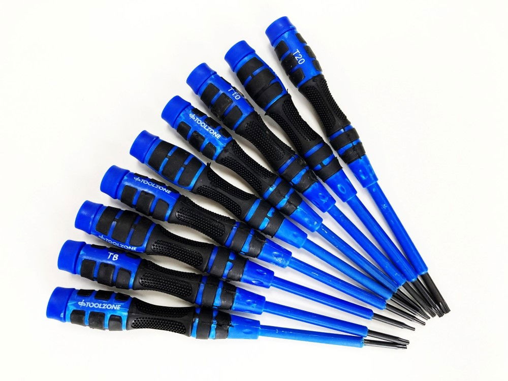 PRECISION STAR SCREWDRIVER SET 9PC T4-T20 SOFT GRIP - TOOLZONE KDPSD084