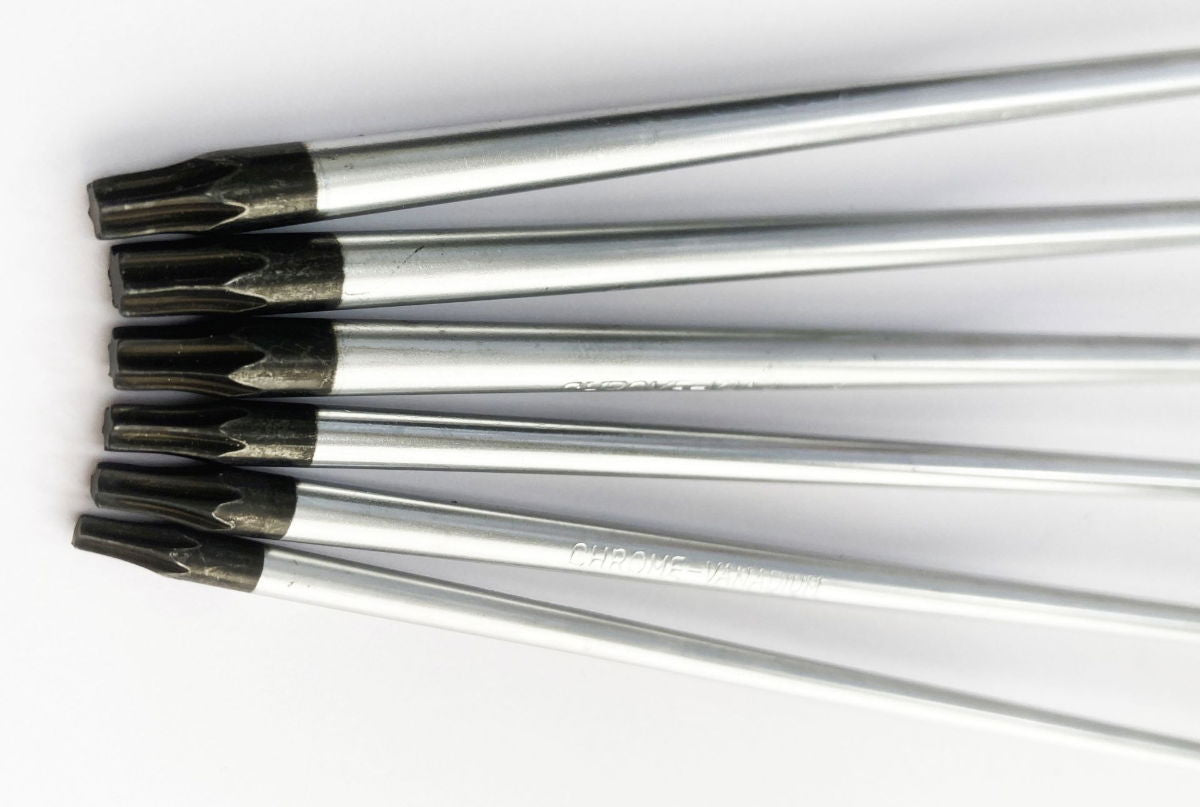 STAR SCREWDRIVER SET 6PC 250mm T10-T30 - TOOLZONE KDPSD089